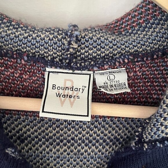 Boundary Waters‎ Vintage  Button Down Cardigan Flower Blue - Picture 4 of 7